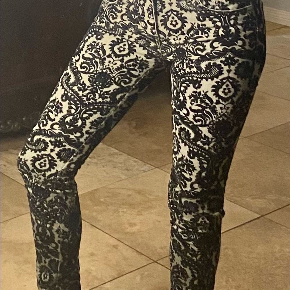 NWT Zara Trafaluc Velvet Burnout Pants